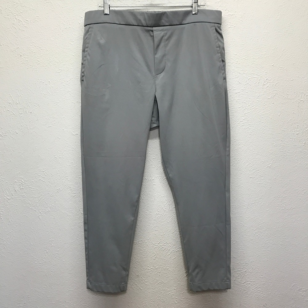 Bonobos WHFQ Pants Mens XL Short Light Gray Casual Tech Drawstring 27690